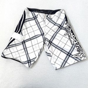 Aeropostale Swim Suite Trunks Men’s Size 29 White Blue Striped